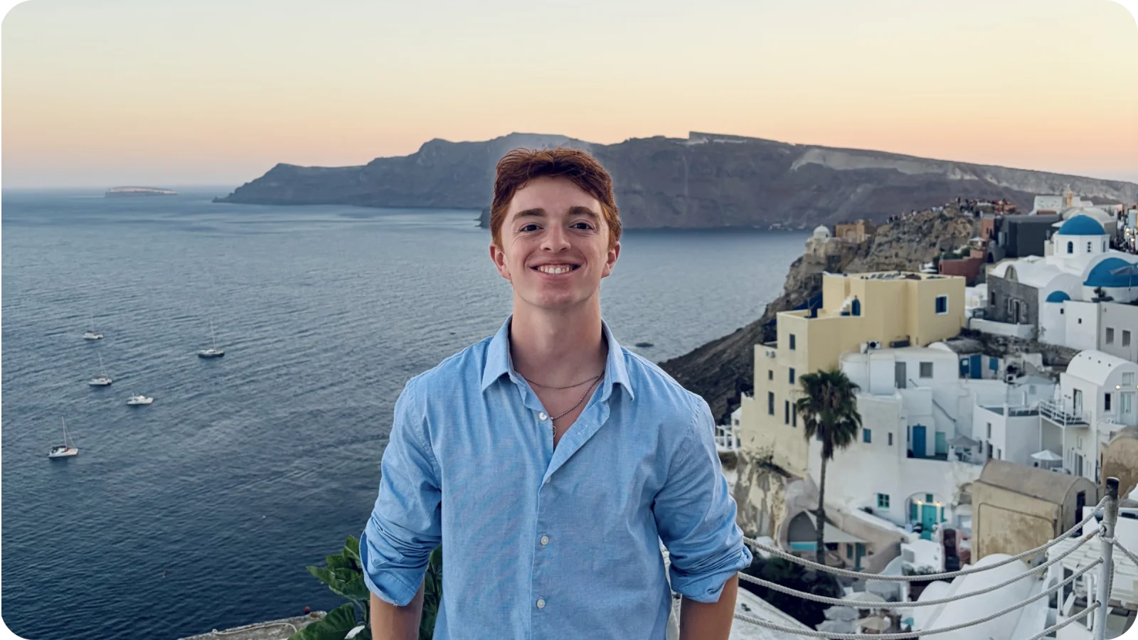 Cole in Santorini, Greece
