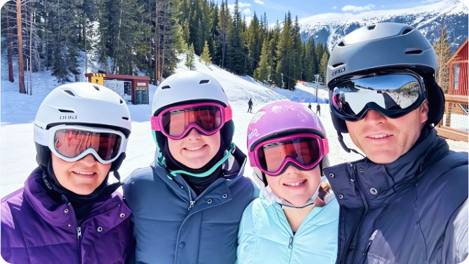 Mark skiing with his family in Colorado